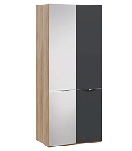 Глосс СМ-319.07.213 Шкаф для одежды с 1 зеркальной и 1 дверью со стеклом